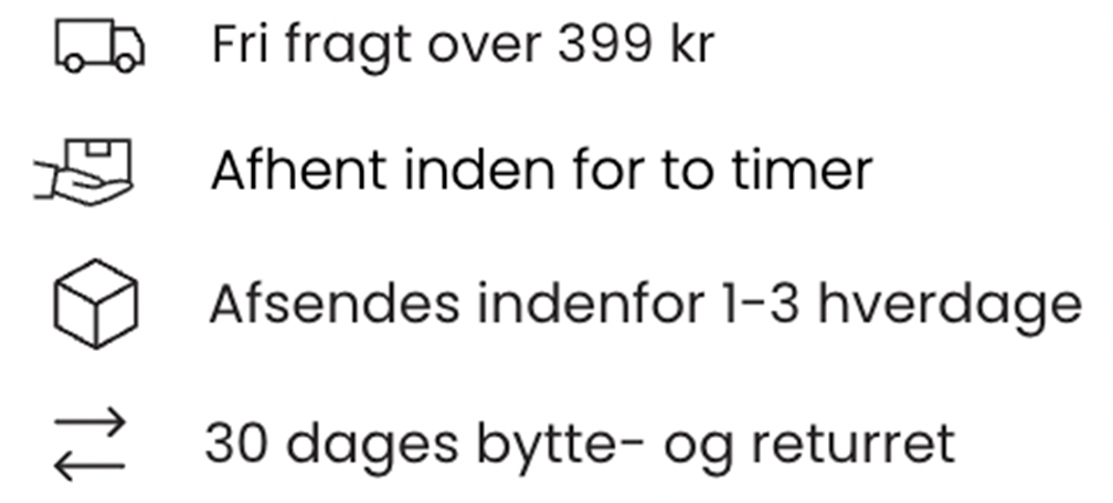 Leveringsmuligheder og anden information