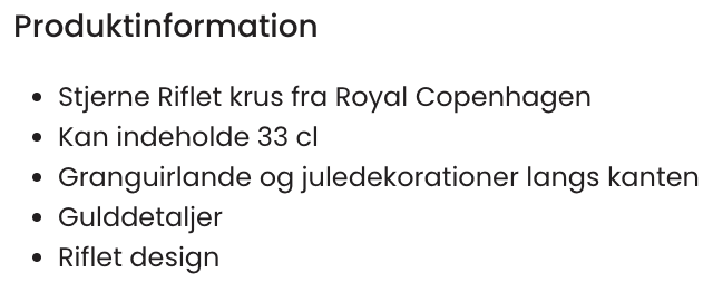 Beskrivelse af produktet